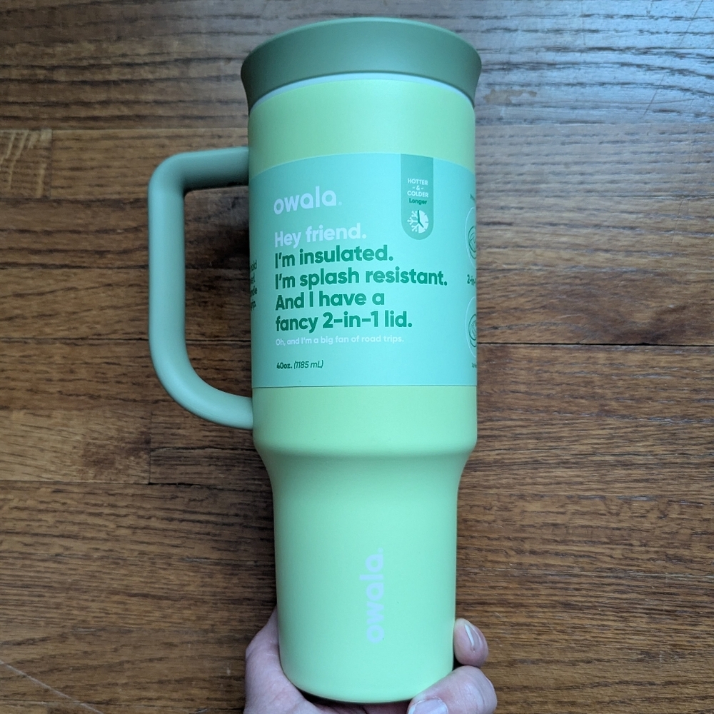 Owala | 40 Oz Travel Tumbler Stainless Steel Water Bottle | Kiwi Kingdom - Picture 2 of 9